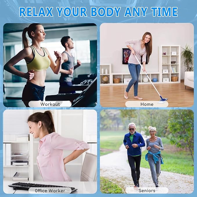 Massage Gun Muscle Massage Gun for Athletes Handheld Electric Deep Tissue Back Massager Percussion Massage Device for Pain Relief with 30 Speed Levels 9 Heads