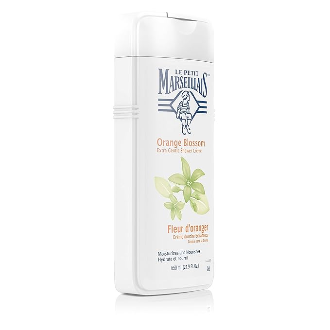 Le Petit Marseillais Extra Gentle Shower Crème with Orange Blossom Moisturizing &amp Nourishing French Body Wash for pH Neutral for Skin 21.9 fl. oz
