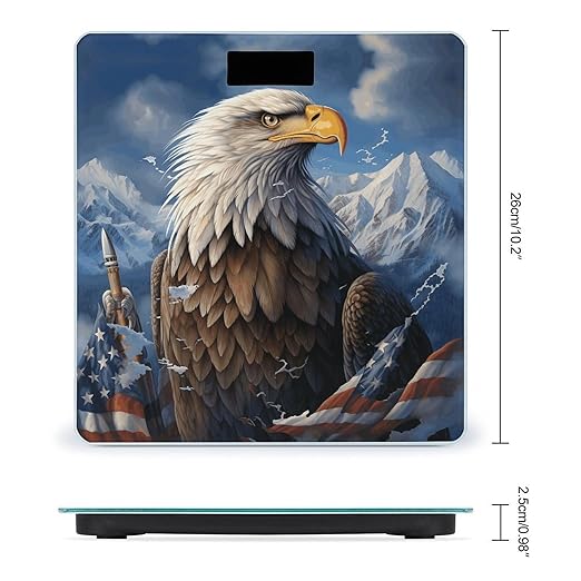 Eagle Bathroom Scale Rounded Smart Scale for Body Weight Automatic Power On/Off Weight Scales Accurate Bathroom Digital Scales for Pet Home Bedroom Kitchen