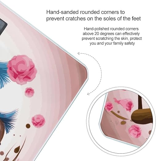 Digital Bathroom Scale for Body Weight Scale with Bright LCD Display High Accuracy Step-On Technology Auto On/Off Cute Owls Digital Scales 400 Lbs /180kg