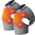 Knee Massager with Heat Vibration for Pain Relief MAXwarm 5.0[2026 Upgraded]-Heated Knee Brace with 5 Heat Levels and 4 Massage Motors X-Warm Heat-Lock Tech for Men Women(Grey 2-Pack)