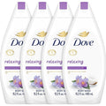Dove Body Wash Relaxing 4-Pack – Jasmine &amp Coconut Milk for Softer Smoother Skin 15.2 Oz Ea