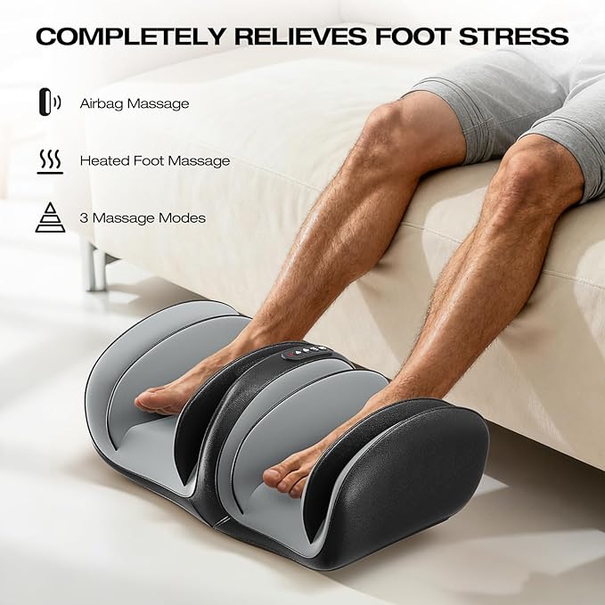 Shiatsu Foot Massager Machine with Heat Foot and Calf Massager with Massage Roller Deep Tissue Massager for Plantar Fasciitis Pain Relief Promotes Blood Circulation Gifts for Women &amp Men