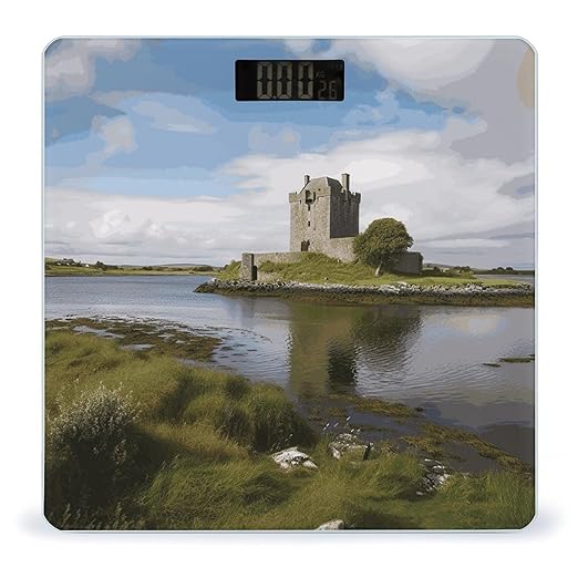 View of The Dunguaire Castle Bathroom Scale Weight Scale for Body WeightHighly Accurate Digital Weighing Machine Clear LED Display Digital Bathroom Body Scale 400lb/182kg