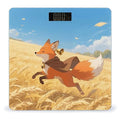 Orange Fox Weight Scale Cute Bathroom Scale for Body Highly Accurate Digital Weighing Machine for People Compact LCD Display Scales with Sturdy Toughened Glass Scales