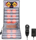Massage Mat Full Body Massage Mat with 10 Vibrating Motors &amp 9 Modes Back Massager with Heat Massager Mattress Pad for Back Heating Pad with Auto Shut Off