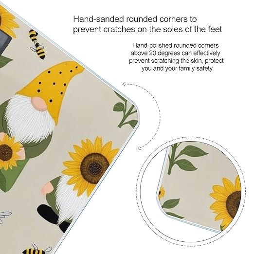 Energy Saving Scale Bathroom Weighing Scale Smart Scale for Body Weight Digital Gnomes Bees and Sunflowers