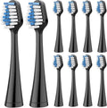 10pcs Replacement Toothbrush HeadsCompatible for Bristle Soft Nozzles(10pcs Black Blue)