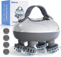 Electric Rechargeable Scalp Massager IPX7 Waterproof Electric Head Massager with 2 Interchangeable Heads (100 Anti-Tangle Scalp Nodes &amp 1000+ Facial Cleansing Dots) 3 Speeds &amp 2 Functions U