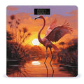Pink Flamingo Sunset Bathroom ScaleHighly Accurate Digital Weighing Machine for People Bright LED Display Weight Scale for The Aldult Home Use