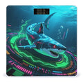 Shark Weight Scale Cute Bathroom Scale for Body Highly Accurate Digital Weighing Machine for People Compact LCD Display Scales with Sturdy Toughened Glass Scales