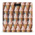 Ice Cream Cones Fifties Time Scale for Body Weight Anti-Slip Tempered Glass Digital Bathroom Scales Clear LCD Display Weighing Scale Safe Rounded Corners Smart Scales