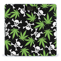 Marijuana Weed Skull Crossbones Green White Black Smart Square Scale with Digital Display for Bathroom Scale