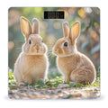 Two Little Cute Rabbits Bathroom Scale for Body Weight with High Precision Large LCD Backlight Display Digital Weighing Scale with BMI Capacity Up to 180kg