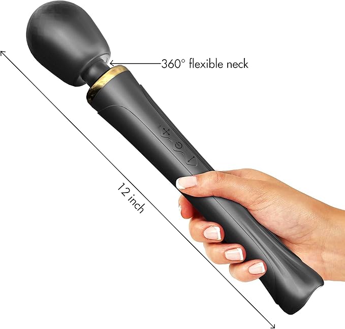Therapeutic Cordless Massager - Powerful Massage Tool Handheld 8 Speeds 20 Patterns - Rechargeable Hand Massagers for Sore Muscles - Hand Held Massage Tool for Neck &amp Back