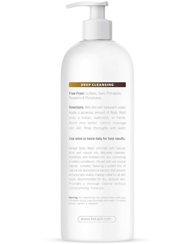 Exfoliating Body Wash with Salicylic Acid - No Dry Out Gentle Exfoliates Rough and Bumpy Skin Body Acne Wash BHA &amp AHA - Coconut and Vanilla Salicylic Acid Body Wash - (16 fl oz x 2)