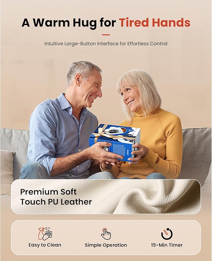 BOB AND BRAD Hand Massager with Heat and Compression Individual Fingers FSA-HSA Eligible Cordless Portable HandSpa Pro Hand Massager for Arthritis and Carpal Tunnel Pain Relief 5 Intensities