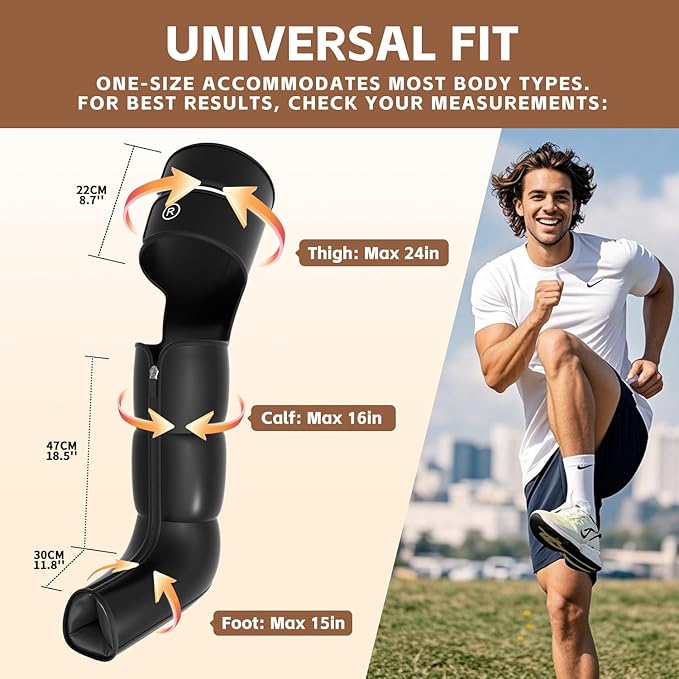 Leg Massager with Heat and Compression‎ Leg Compression Machine &amp Compression Boots for Circulation – 6 Modes &amp 3 Intensity Levels for Pain Relief Gifts for Women Men &amp Seniors