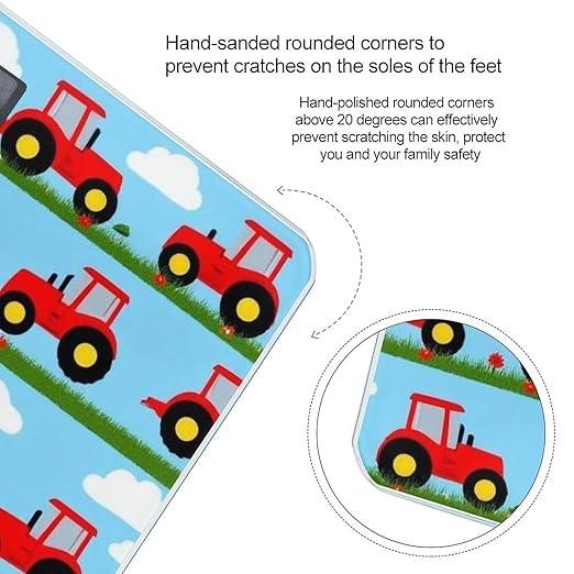 Women's Fashion Automatic Switch Digital Bathroom Weighing Scale Smart Scale Toy Tractor Pattern