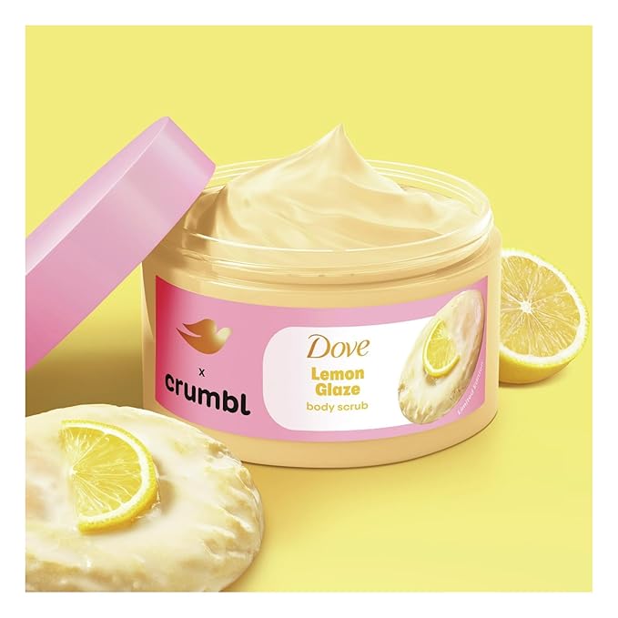 Dove Moisturizing Liquid Body Wash &amp Scrub | Lemon Glaze | 20oz Wash + 15oz Scrub