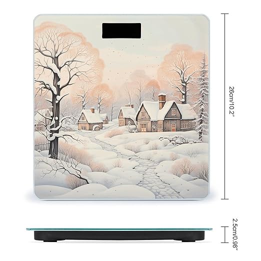 Snow and House Scale for Body Weight Accurate Digital Bathroom Scale Toughened Glass High Precision Scales Smart Weight Scales with Large LCD Backlight Display Weighing Machine