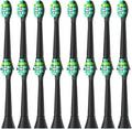 4-16pcs Replacement Toothbrush HeadsCompatible for Phillips Sonicare Electric HandlesSoft Bristles(16pcs Black)