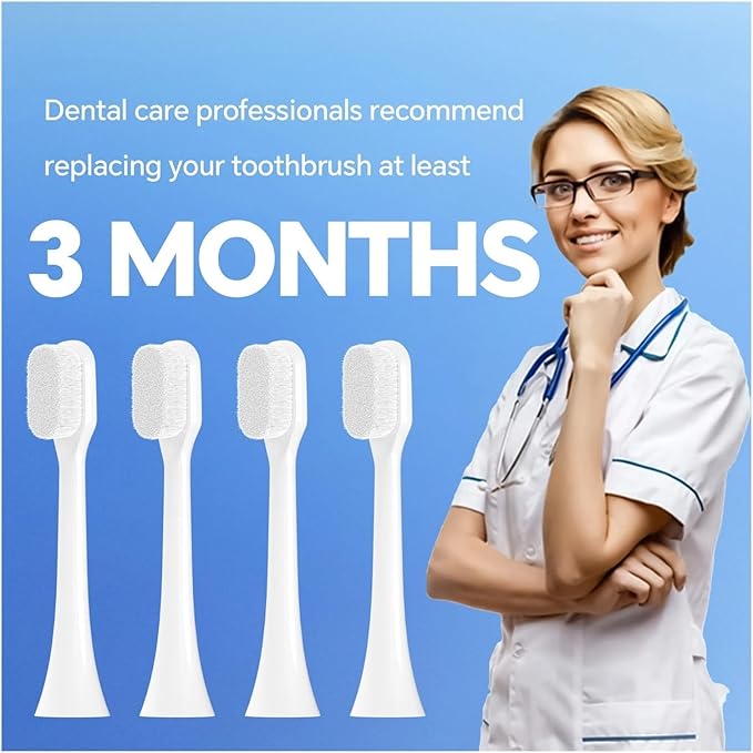 Electric Toothbrush Replacement Heads Compatible with Philips Sonicare Ultra Soft Nano Bristles Brush Compatible for Sensitive Care(8 Pcs)