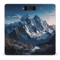 Melting Snow Mountain Scale for Body Weight Anti-Slip Tempered Glass Digital Bathroom Scales Clear LCD Display Weighing Scale Safe Rounded Corners Smart Scales