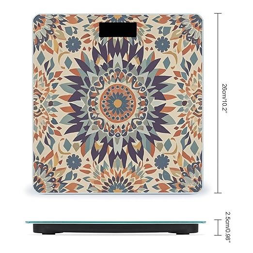 Native American Patterns Scale for Body Weight Smart Scales Digital Bathroom Scale High Precision Weighing Scales with Large Display Weighing Machine for People