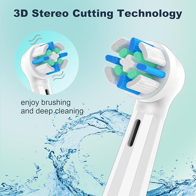 iO Replacement Heads Compatible with Oral B iO Electric ToothbrushCompatible with Oral B iO Series 2/3/4/5/6/7/8/9/10Premium Bristles for Deep Cleaning&ampGentle CareWhite