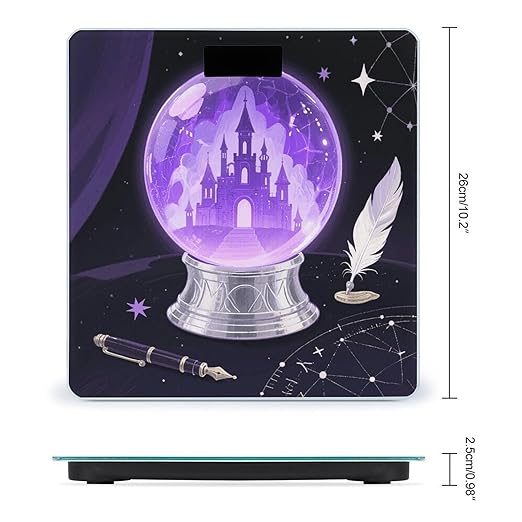Magic Crystal Ball Scale for Body Weight Sturdy Tempered Glass Weighing Scales with LCD Display Accurate Digital Bathroom Scale Convenient Body Fat Smart Scales Easy Read