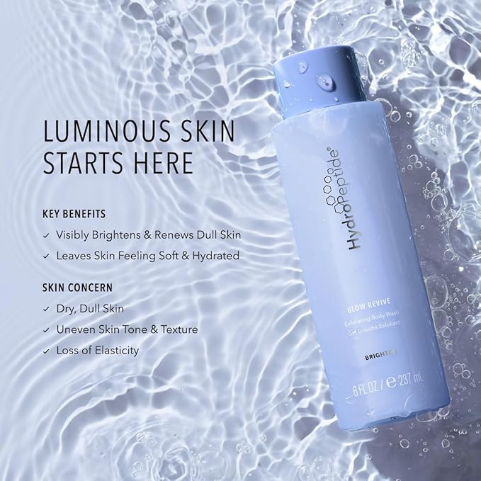 HydroPeptide Glow Revive Exfoliating Peptide Body Wash 8 Ounce