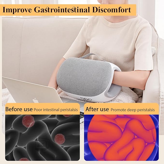 Electric Abdominal Massager for Belly Relaxation and ComfortHeating Stomach Massager for Women Red Light Heat Compress to Relieve Back Pain
