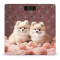 Pomeranians Puppies and Point Scale with LCD Precision Weighing Scales Sturdy Tempered Glass Weight Scales Easy-to-Read Anti-Slip Weight Digital Bathroom Scale for Daily