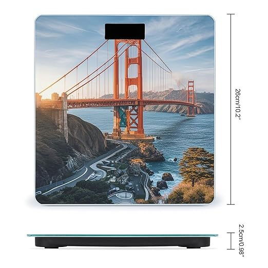 Golden Gate Bridge Scale for Body Weight Smart Scales Digital Bathroom Scale High Precision Weighing Scales with Large Display Weighing Machine for People