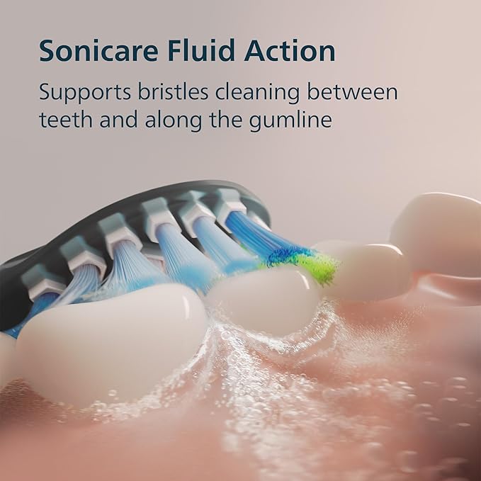 Philips Sonicare 6500 Series Electric Toothbrush - Next-Generation Sonicare Technology Pressure Sensor 9 Brushing Settings SmarTimer BrushPacer 21-Day Runtime Travel Case Black HX7411/08