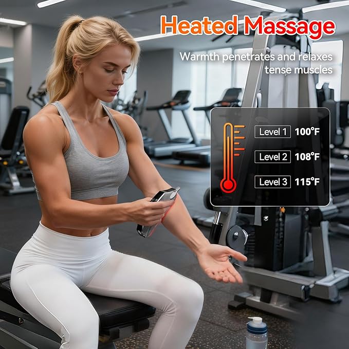 Muscle Scraper ToolElectric Fascial Knife for Deep Tissue Massage - 4 Modes 3 Heating 3 VibrationElectric Gua ShaMyofascial Release Tool for Whole Body