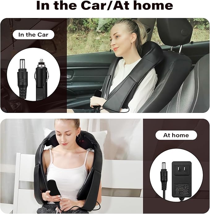 Neck Massager Back Massage with HeatShiatsu Shoulder Massager for NeckBackShoulderFoot and Leg Muscle RelaxElectric Deep Tissue 3D Kneading Massagerfor Women Men Mom Dad