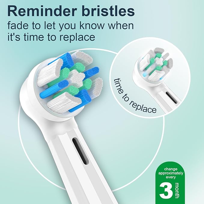 iO Replacement Heads Compatible with Oral B iOPremium Bristles for Deep Cleaning&ampGentle CareWhite