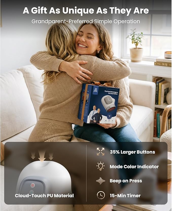 BOB AND BRAD Hand Massager with Heat and Compression Individual Fingers FSA-HSA Eligible Cordless Portable HandSpa Prime Hand Massager for Arthritis and Carpal Tunnel Pain Relief 5 Intensities