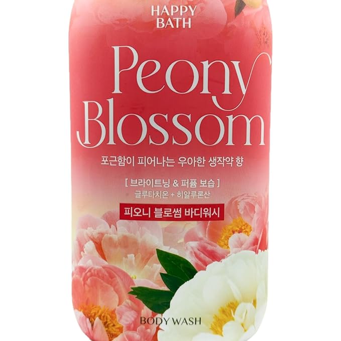HAPPY BATH Peony Blossom Body Wash Korean Beauty 31.74 oz Floral Scented