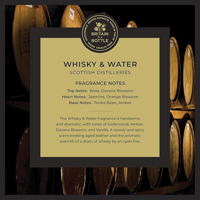 Noble Isle Whiskey &amp Water Bath &amp Shower Gel | Luxury Mens Body Wash with Fine British Fragrance Oils | Vegan Body Wash &amp Paraben Free Body Wash (8.45 oz)