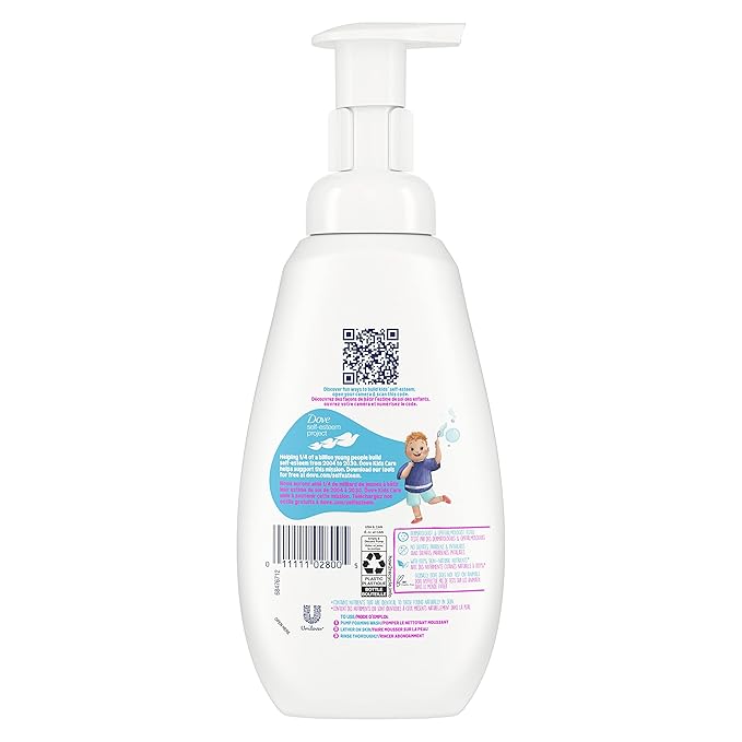 Dove Kids Care Foaming Body Wash For Kids Cotton Candy Hypoallergenic Skin Care 13.5 oz (Pack of 2)