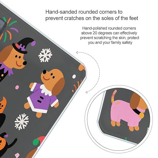 Dachshund Dog Weight Scale Cute Bathroom Scale for Body Highly Accurate Digital Weighing Machine for People Compact LCD Display Scales with Sturdy Toughened Glass Scales