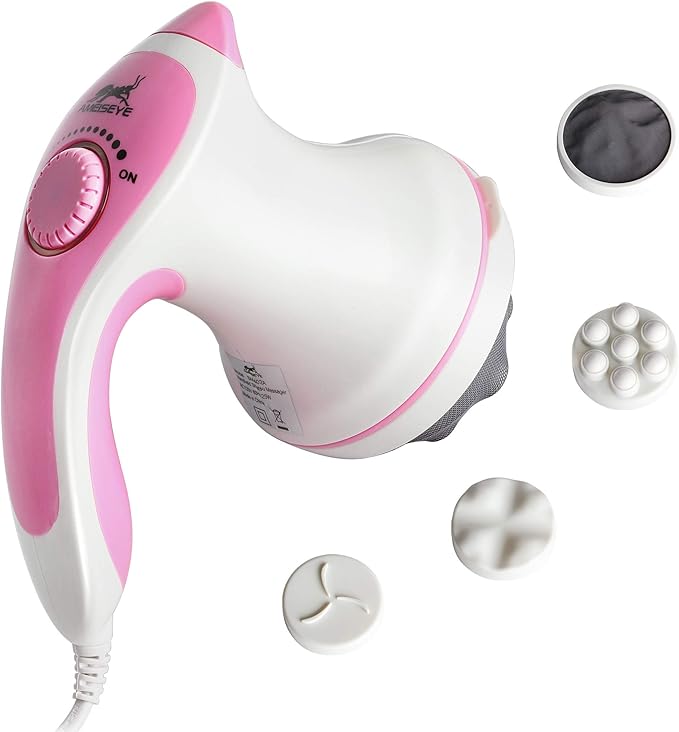 KINGSWELL Handheld Electric Deep Massager Portable Body Electric Body Massager with 3 Different Massage Heads Suitable for Home Gym and Office