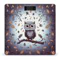 Owl Tree BranchesScale for Body Weight with LCD High Precision Weighing Scales Fashion Sturdy Tempered Glass Weight Scales Easy-to-Read Digital Bathroom Scale for Daily 400lb