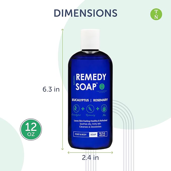 Truremedy Naturals Body Wash 5-pack (12 oz Each) - Tea Tree &amp Peppermint Tea Tree &amp Lemongrass Eucalyptus &amp Rosemary Lavender and Fragrance Free