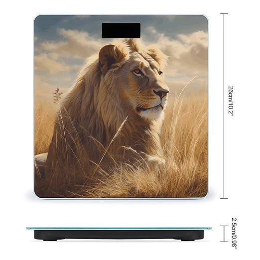 Prairie Lion Bathroom Scale Rounded Smart Scale for Body Weight Automatic Power On/Off Weight Scales Accurate Bathroom Digital Scales for Pet Home Bedroom Kitchen
