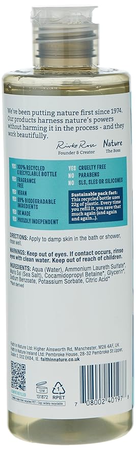 Faith in Nature Fragrance Free Shower Gel &amp Foam Bath