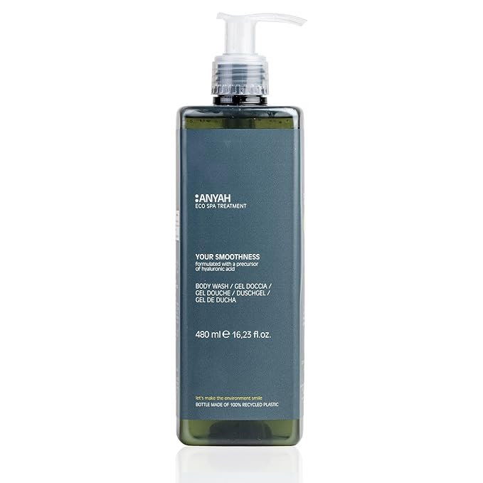 Anyah Body Wash (480 Ml/ 18 pack) Your Smoothness Certified Eu Ecolabel Sealed Pump Recycled Bottle
